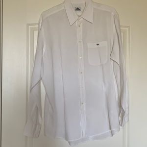 Men’s white linen long sleeve shirt, size 44